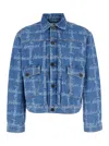 Vivienne Westwood Marlene Jacket Laser Denim Vw-grid-blue Xl Men In Blue