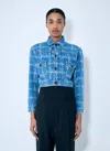 Vivienne Westwood Cropped Indigo Blue Jacket With Flap Pockets In Blue