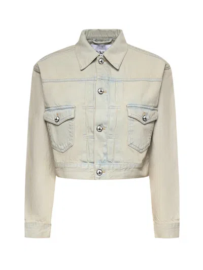 Vivienne Westwood Marlene Cropped Denim Jacket In Blue