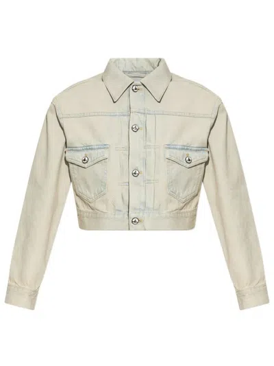 Vivienne Westwood Marlene Cropped Denim Jacket In Neutral