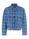 Vivienne Westwood Marlene Jacket Laser Denim Vw-grid-blue Xl Men In Blu