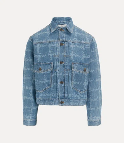 Vivienne Westwood Marlene Jacket Laser Denim Vw-grid-blue Xl Men