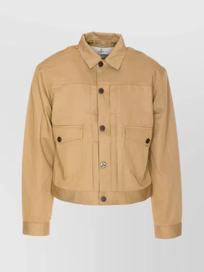 Vivienne Westwood Drill Jacket Adjustable Hem In Beige