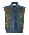 Vivienne Westwood Marlene Jeansweste Mit Farbklecks-print In Blue