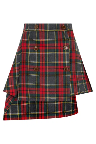 Vivienne Westwood Marta Button Mini Skirt In Multi