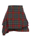 Vivienne Westwood Infinity Plaid Virgin Wool Miniskirt In Multi