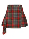Vivienne Westwood Infinity Plaid Virgin Wool Miniskirt In Red
