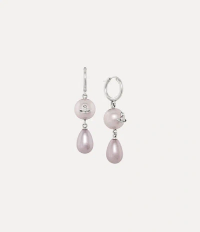 Vivienne Westwood Martha Earrings Platinum-lavender-pearl Platinum-lavender-pearl Women