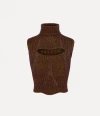 Vivienne Westwood Mary Corset Top Silk Mohair Blend Gold 40 Women In Brown