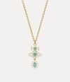 Vivienne Westwood Masha Pendant Necklace Gold-yellow-turquoise-cz Gold-yellow-turquoise-cz Women In Gold-yellow-turquoise-cz