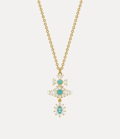 Vivienne Westwood Masha Pendant Necklace Gold-yellow-turquoise-cz Gold-yellow-turquoise-cz Women