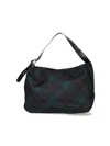 Vivienne Westwood Maxime Large Shoulder Bag Harris Tweed Check Dark-check In Black