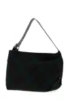 Vivienne Westwood Maxime Large Shoulder Bag Harris Tweed Check Dark-check In Black