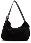 Vivienne Westwood Maxime Large Suede Shoulder Bag In Black