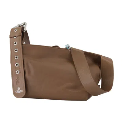 Vivienne Westwood Maxime Small Crossbody In Gray