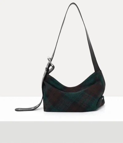 Vivienne Westwood Maxime Small Crossbody Harris Tweed Check Dark-check
