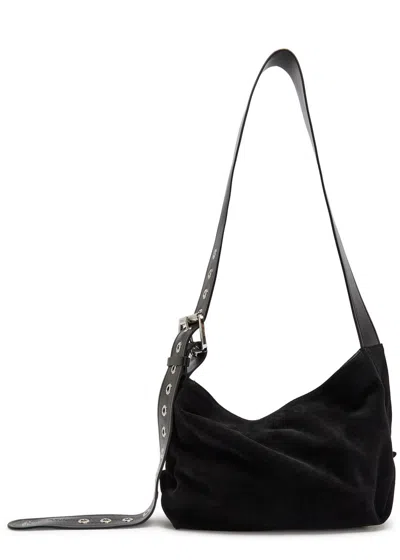 Vivienne Westwood Maxime Small Suede Cross-body Bag In Black
