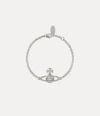 Vivienne Westwood Mayfair Bas Relief Bracelet Rhodium-crystal-crystal Rhodium-crystal-crystal Women In Rhodium-crystal-crystal