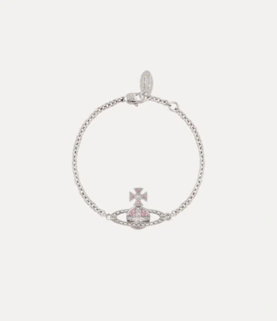 Vivienne Westwood Mayfair Bas Relief Bracelet Rhodium-light-rose-crystal Rhodium-light-rose-crystal Women