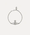 Vivienne Westwood Mayfair Bas Relief Bracelet Silver Preciosa Crystals Women In Silver