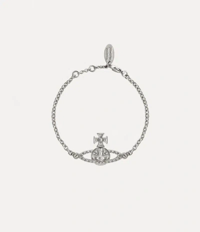 Vivienne Westwood Mayfair Bas Relief Bracelet Silver Preciosa Crystals Women