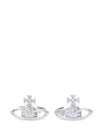 Pre-owned Vivienne Westwood Mayfair Bas Relief Earrings In Silver