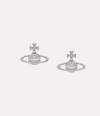 Vivienne Westwood Mayfair Bas Relief Earrings Silver Preciosa Crystals Women In Silver