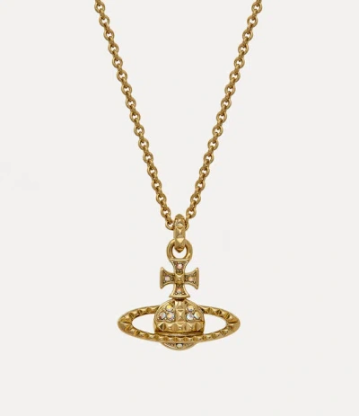 Vivienne Westwood Mayfair Bas Relief Pendant Gold Preciosa Crystals Women