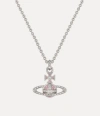 Vivienne Westwood Mayfair Bas Relief Pendant Necklace Rhodium-light-rose-crystal Rhodium-light-rose-crystal Women