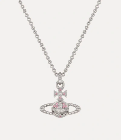 Vivienne Westwood Mayfair Bas Relief Pendant Necklace Rhodium-light-rose-crystal Rhodium-light-rose-crystal Women