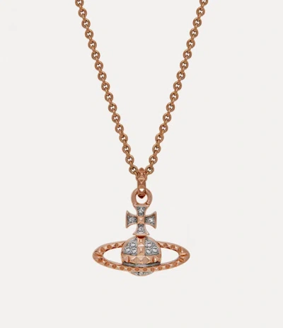 Vivienne Westwood Mayfair Bas Relief Pendant Pink Gold Brass Women