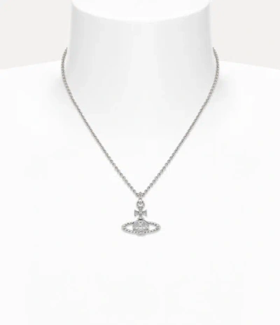 Vivienne Westwood Mayfair Bas Relief Pendant Silver Preciosa Crystals Women