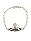 Vivienne Westwood Mayfair Bas Relief Orb Rhodium-plated Bracelet In Silver