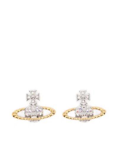Vivienne Westwood Mayfair Crystal Earrings In Gold