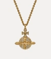 Vivienne Westwood Mayfair Large Orb Pendant Gold Preciosa Crystals Women In Gold