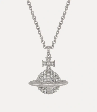 Vivienne Westwood Mayfair Large Orb Pendant Necklace Rhodium-crystal-crystal- Rhodium-crystal-crystal- Women