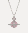 Vivienne Westwood Mayfair Large Orb Pendant Necklace Rhodium-light-rose-crystal Rhodium-light-rose-crystal Women