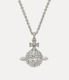 Vivienne Westwood Mayfair Large Orb Pendant Silver Preciosa Crystals Women In Silver
