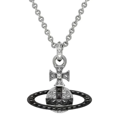 Vivienne Westwood Mayfair Pendant Silver In Black