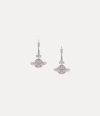 Vivienne Westwood Mayfair Small Orb Earrings Rhodium-light-rose-crystal Rhodium-light-rose-crystal Women