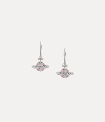 Vivienne Westwood Mayfair Small Orb Earrings Rhodium-light-rose-crystal Rhodium-light-rose-crystal Women