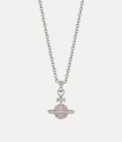 Vivienne Westwood Mayfair Small Orb Pendant Necklace Rhodium-light-rose-crystal Rhodium-light-rose-crystal Women