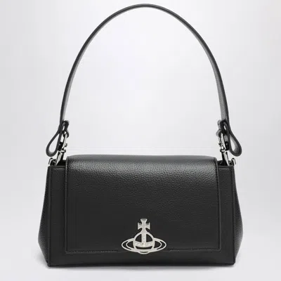 VIVIENNE WESTWOOD VIVIENNE WESTWOOD  MEDIUM BLACK SMOOTH SHOULDER BAG HAZEL