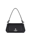 Vivienne Westwood Hazel Black Handbag With Front Orb Logo In Faux Leather Woman In Black