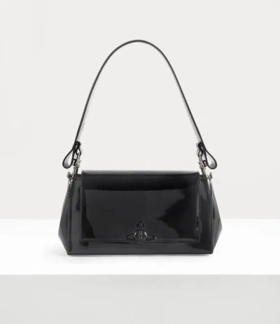 VIVIENNE WESTWOOD HAZEL MEDIUM HANDBAG LEATHER BLACK