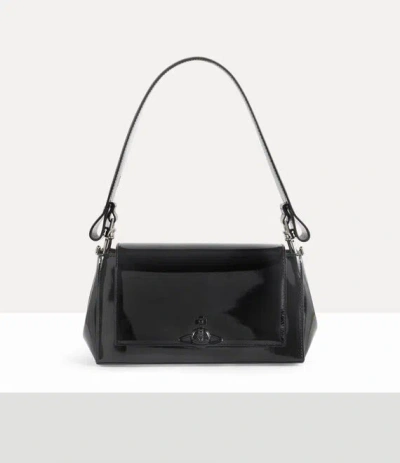 Vivienne Westwood Medium Hazel Handbag Leather Blackenamel-orb One Size Women