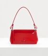 Vivienne Westwood Medium Hazel Handbag Timeless Bag Red Patent Leather Bag With Magnetic Fastening And Iconic Three-di In Red