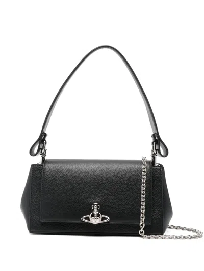 Vivienne Westwood Medium Hazel Orb Shoulder Bag In Black