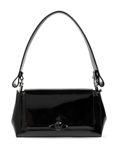 Vivienne Westwood Xl Hazel Shoulder Bag In Black