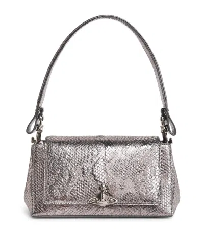Vivienne Westwood Medium Hazel Top-handle Bag In Silver